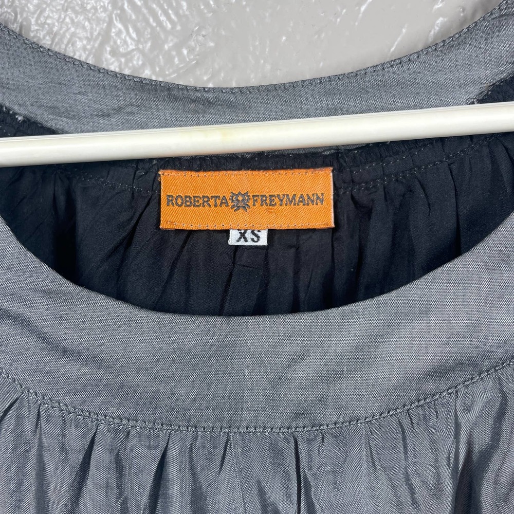 Roberta Freymann Circle Geometric Gray Black Tuni… - image 2